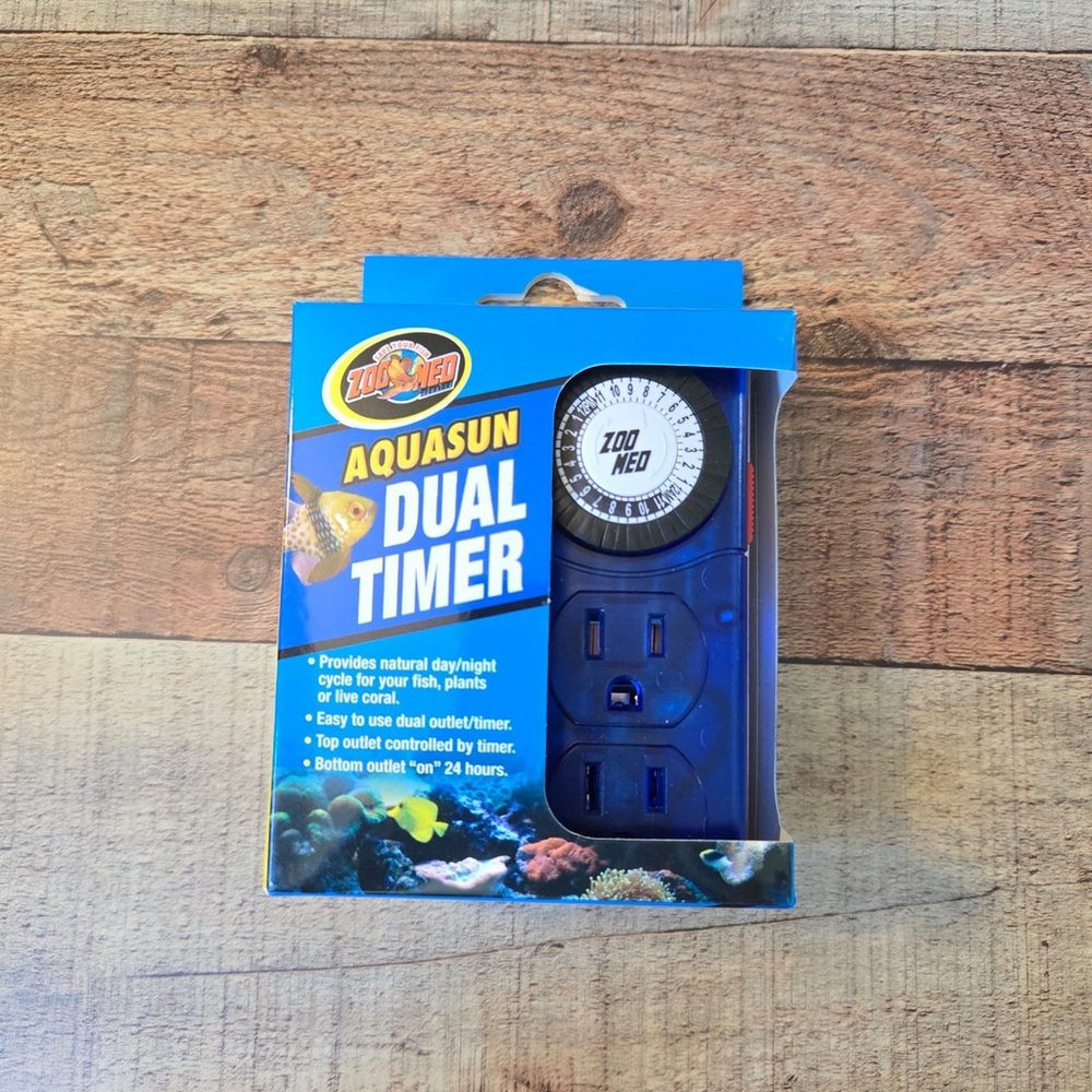 NEW Zoo Med Aquasun Dual Outlet Analog Programmable Timer Aquarium Fish Reptile
